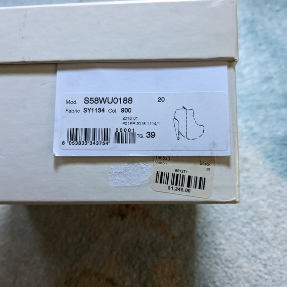 Maison Margiela Curved Stiletto Heel Black Ankle Boots size 39 / 7 or 7.5 - Picture 6 of 6